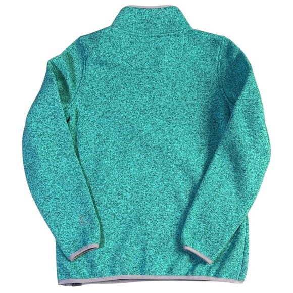L.L. Bean Better Sweater Fleece Pullover 1/4 Snap Turquoise Women’s Small - Picture 3 of 11